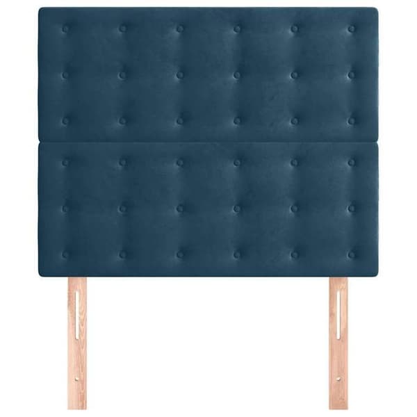 Maison Exclusive - Mørkeblå Hovedgærde 80x5x118/128 cm Velour Mörkblå