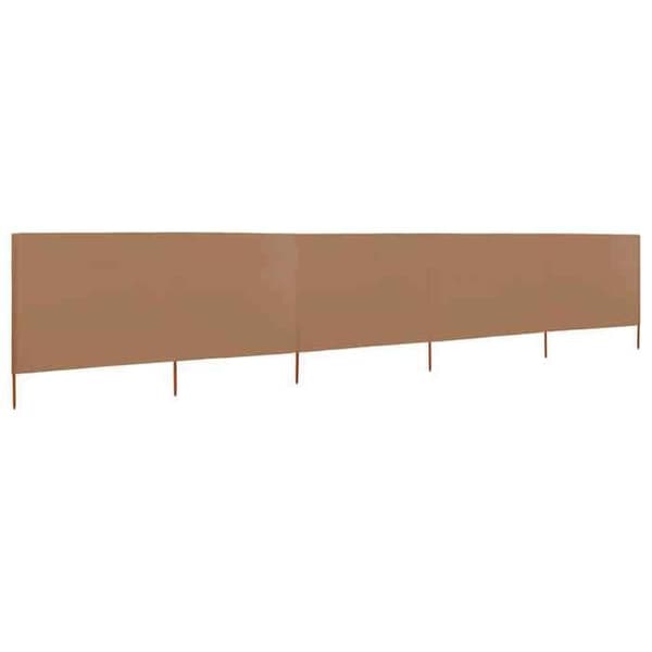 Maison Exclusive - Skärm 5 paneler Tyg 600 x 80 cm Taupe Mol