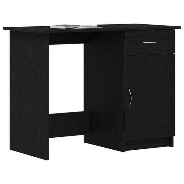 Maison Exclusive - Kontor Sort egetræ Ingeniørtræ 100 x 50 x 76 cm svart ek