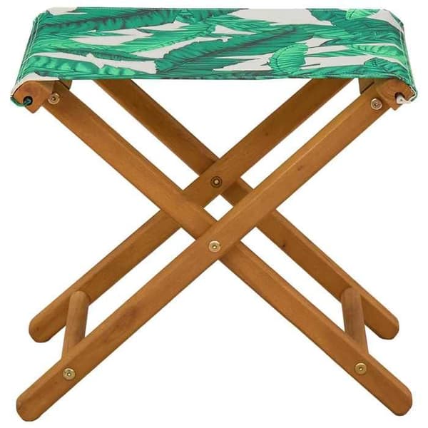 Maison Exclusive - Chaise Longue 2 stk Massiv eucalyptus træ Bladmotiver