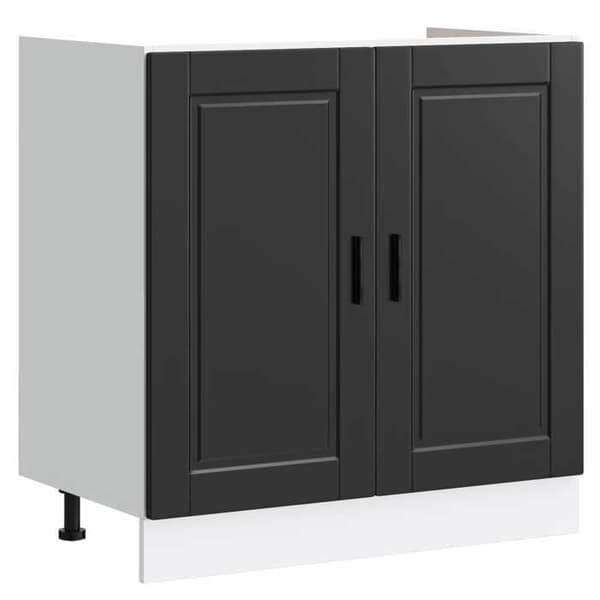 Maison Exclusive - Porto 2-delt underskabs møbel Sort 80 x 46 x 81,5 cm Svart