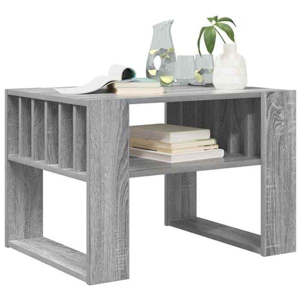 Bord - EKSKLUSIV HUS - Grå Sonoma - Ingeniørtræ - Rektangulær - 66×49,5×45 cm Gris Sonoma