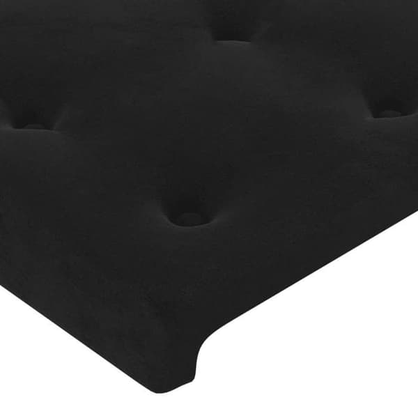 Maison Exclusive - LED Hovedgærde Sort 80x5x118/128 cm Velour svart