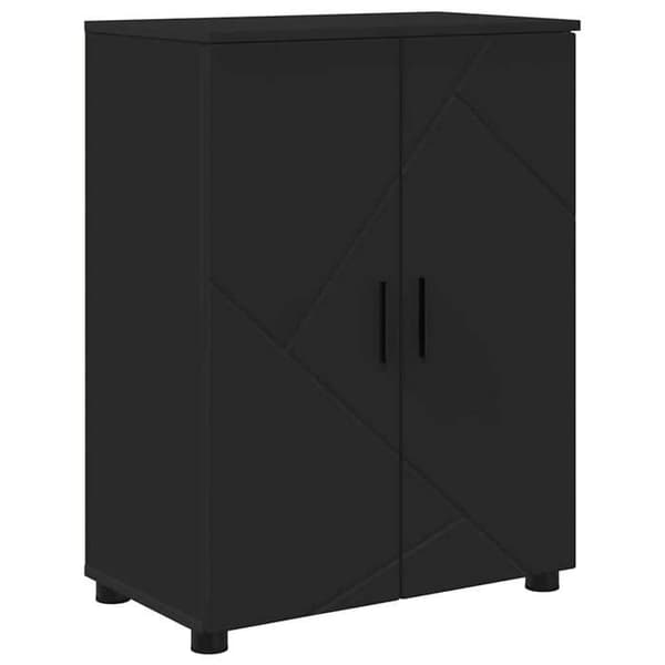 Maison Exclusive - Badeværelsesskab med opbevaring Sort 60 x 35 x 80 cm