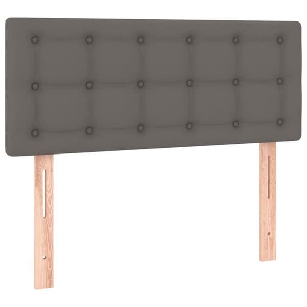 Maison Exclusive - LED Hovedgærde Grå 80x5x78/88 cm Syntetisk Læder Grå
