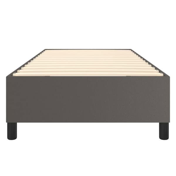 Maison Exclusive - Sengebund med grå lameller 90x200 cm i kunstlæder