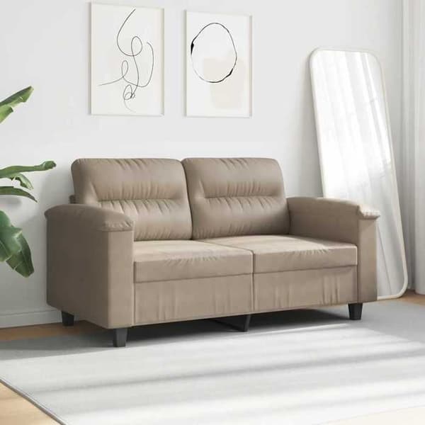 Maison Exclusive - Soffa 2-sits Taupe 120 cm Mikrofiber