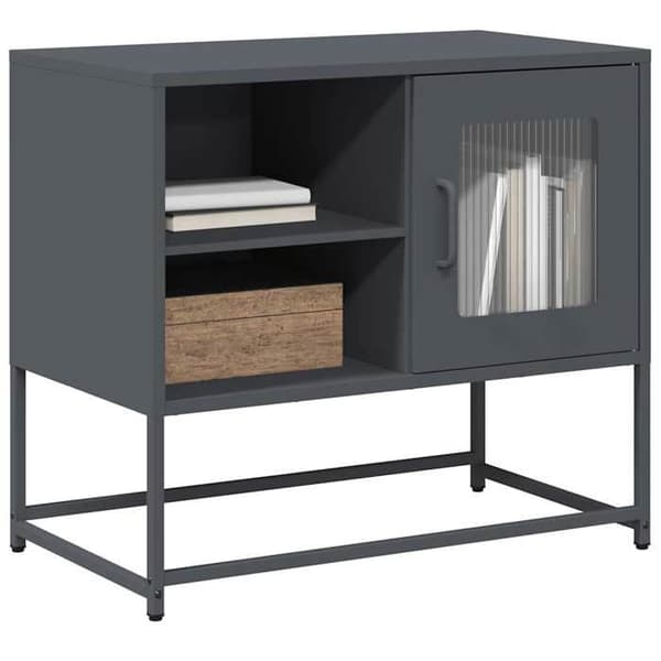 Maison Exclusive - TV-möbel antracit 68x39x60,5 cm stål