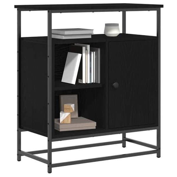 Maison Exclusive - Buffet Sort egetræ 69 x 35 x 80 cm Ingeniørtræ svart ek
