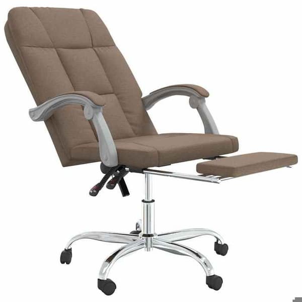 Maison Exclusive - Brun stof kontorstol med vippefunktion brun