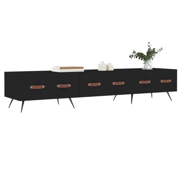 Maison Exclusive - Sort TV-møbel 150x36x30 cm i ingeniørtræ