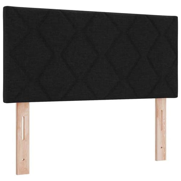 Maison Exclusive - Boxspring säng med madrass Svart 90 x 190 cm Tyg