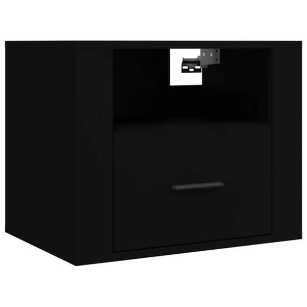 Maison Exclusive - Væghængt natbord Sort 50x36x40 cm Svart