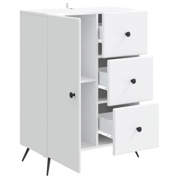 Maison Exclusive - Buffet Hvid 66 x 34,5 x 90 cm Ingeniørtræ
