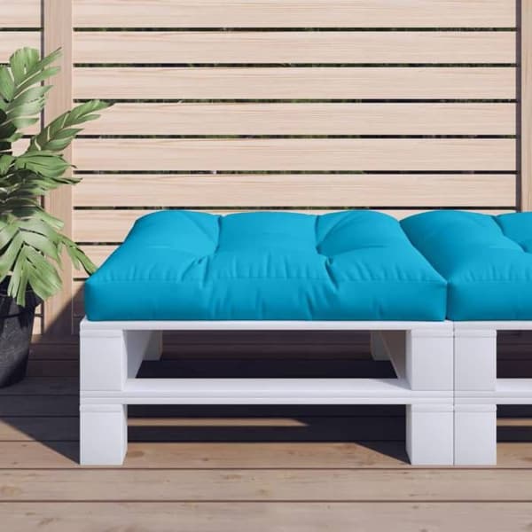 Pallkudde - EXKLUSIV HEM - 70x70x12 cm - Blå - Polyester - Fyllning av hålfibrer Blå
