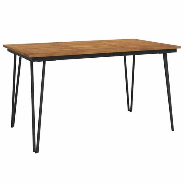 Maison Exclusive - Trädgårdsbord med hårnålben 140x80x75cm akacia Ej specificerat
