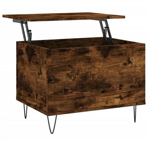 Maison Exclusive - Sofabord Røget eg 60x44,5x45 cm Ingeniørtræ
