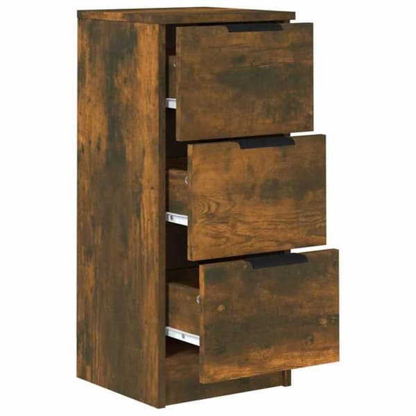 Maison Exclusive - Buffé Ek rökt 30x30x70 cm Ingenjörsträ