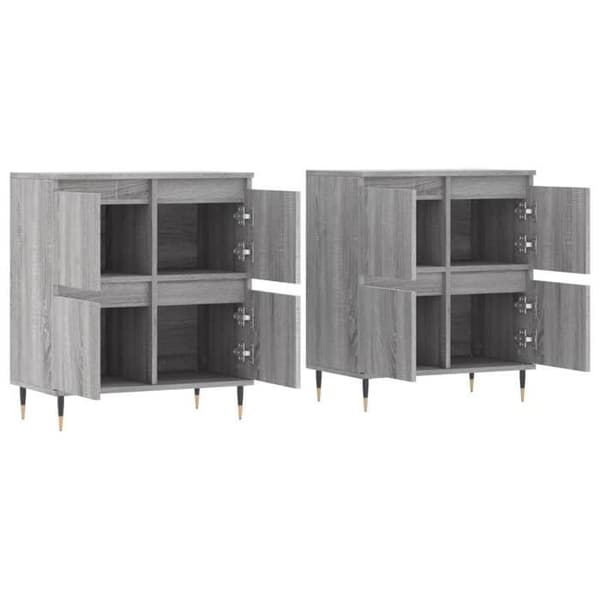 Maison Exclusive - Buffets 2 kpl sonoma harmaa insinööripuuta sonoma grå