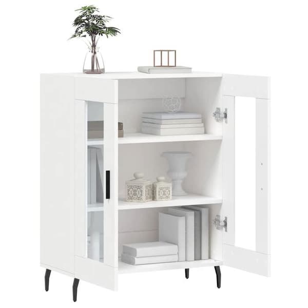 Maison Exclusive - Vit buffé 69,5x34x90 cm ingenjörsträ