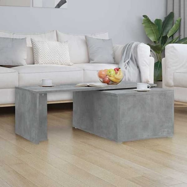 Bord - EKSKLUSIV HUS - 150 x 50 x 35 cm - Beton grå - Ingeniørtræ - Rektangulær betong grå