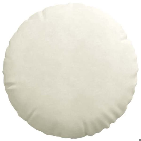 Sittkuddar - EXKLUSIVT HEM - Sammet Cream Ø50x19 cm - Rund - Set om 2 st - Polyesterfyllning Grädde