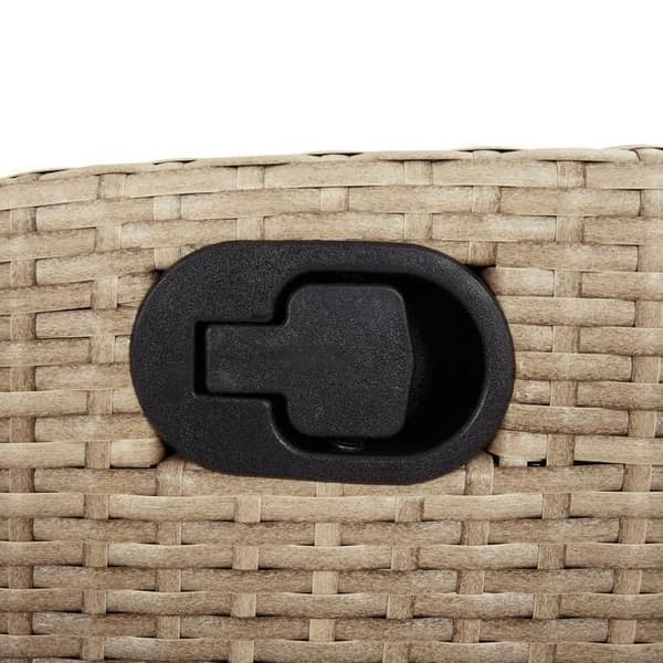 Maison Exclusive - Puutarhakalusteryhmä tyynyillä 5 kpl Beige polyrottinki