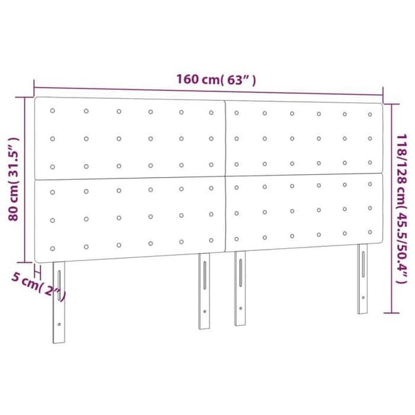 Maison Exclusive - LED-päätyharso Vaaleanharmaa 160x5x118/128 cm Sametti ljusgrått