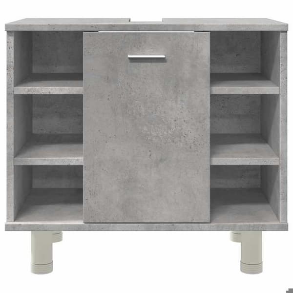 Maison Exclusive - Kylpyhuonekaappi Harmaa betoni 60x32x53,5 cm Puuaines