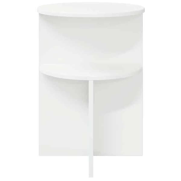 Sido bord - EXKLUSIV HEM - Modern - Vit - Ø 39,5 x 55 cm - Ingenjörsträ Vit
