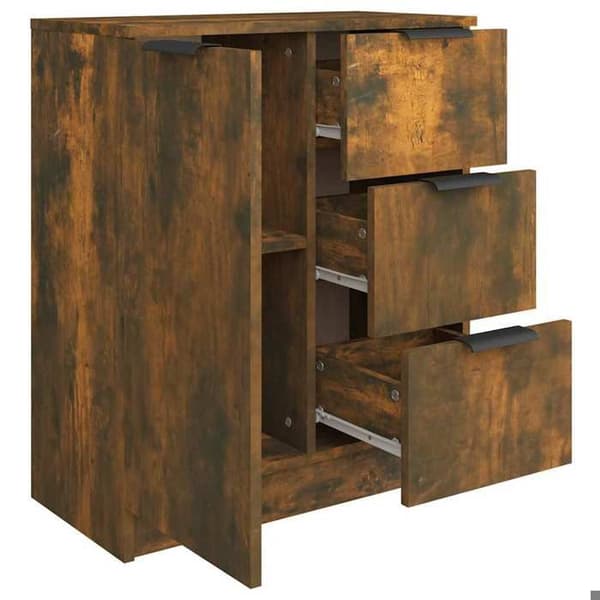 Maison Exclusive - Buffet Røget Eg 60x30x70 cm Ingeniørtræ