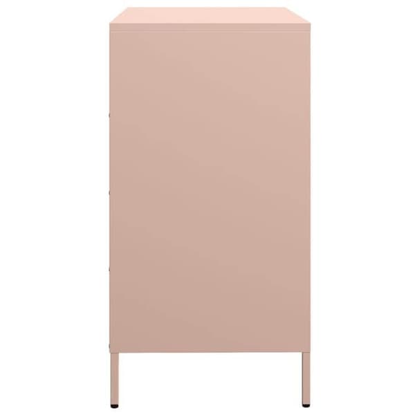 Maison Exclusive - Buffet rosa 68x39x73,5 cm koldvalset stål