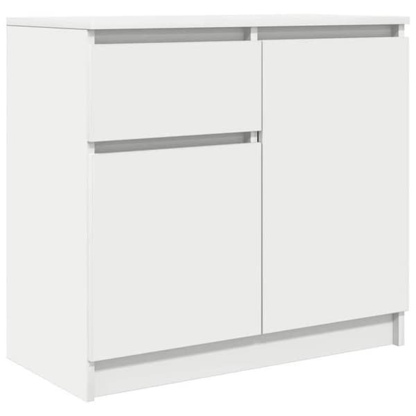 Maison Exclusive - Buffet med skuffe hvid 71x35x65 cm ingeniørtræ