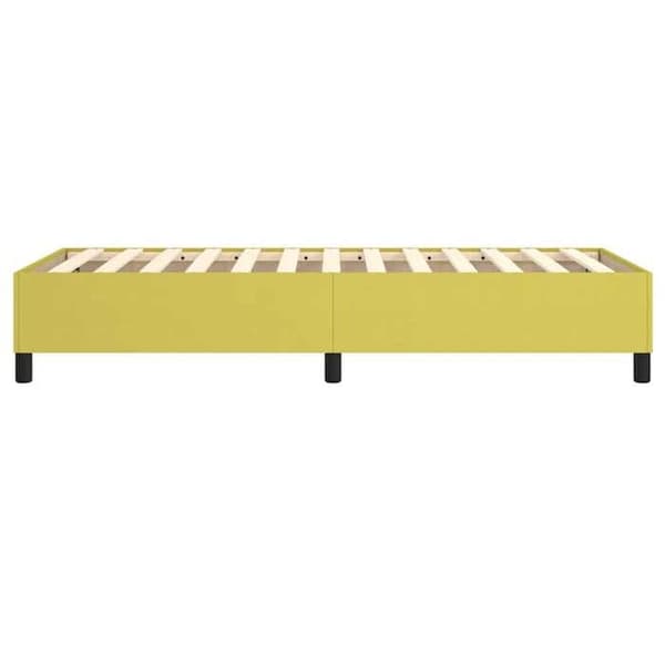 Maison Exclusive - Sengebund med lameller grøn 90x200 cm stof