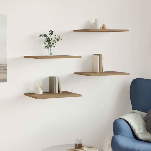 Maison Exclusive - Bibliotekspanel 4 stk. håndlavet eg 40x30x1,5 cm