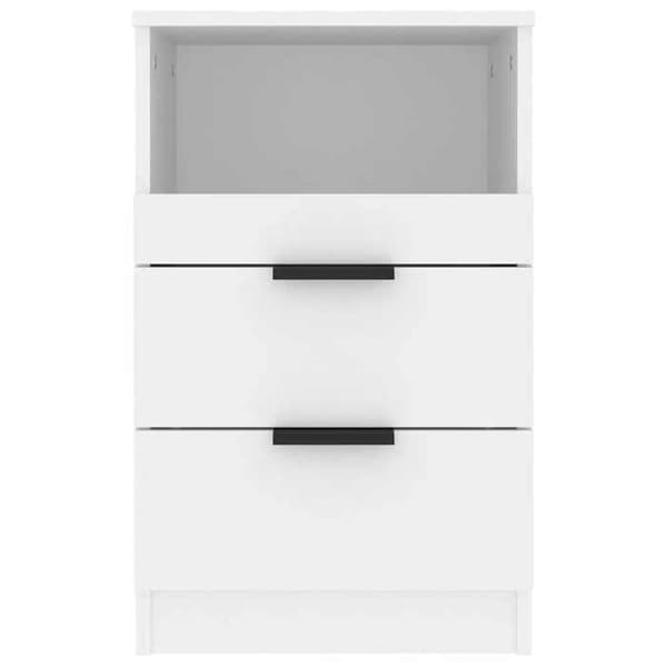 Maison Exclusive - Natborde 2 stk Hvid Ingeniørtræ Vit