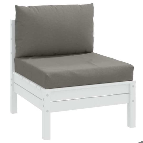 Pallepuder - EKSKLUSIV HUS - Sæt af 2 - 60 x 60 cm - mørkegrå meleret - UV-bestandig polyester mörkgrå blandad