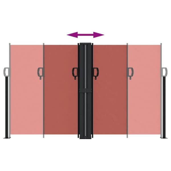 Maison Exclusive - Retractable side awning terracotta 140x1200 cm