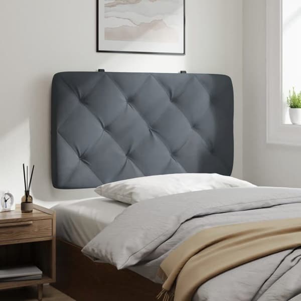 Maison Exclusive - Mörkgrå sänggavelkudde 90 cm i sammet mörkgrå