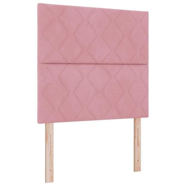 Maison Exclusive - Boxspring-sänky vaaleanpunaisella patjalla 90 x 190 cm Sametti