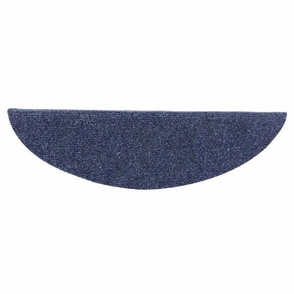 Maison Exclusive - Selvklæbende trappetæpper 10 stk. 56 x 17 x 3 cm Blå Halvcirkel Blå