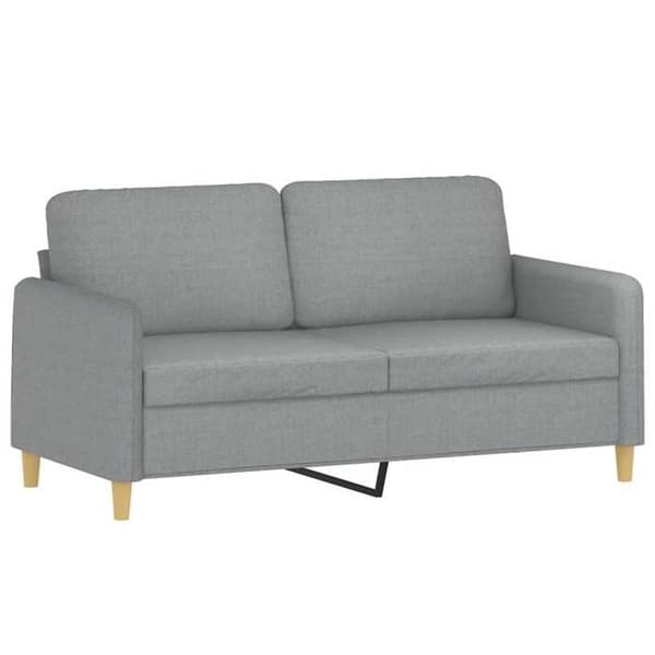 Maison Exclusive - Sæt af 2 sofaer med puder Lys grå Stof
