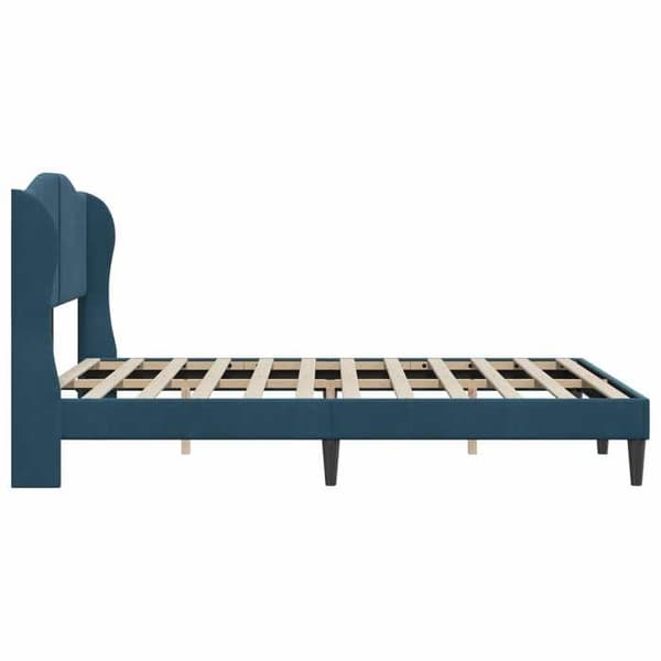 Maison Exclusive - Sengestel med blåt hovedgærde 120 x 190 cm Velour Blå
