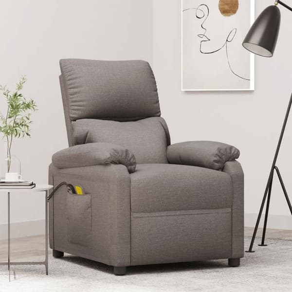 Maison Exclusive - Elektrisk massage stol Taupe Stof
