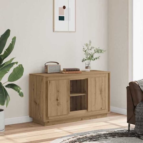 Maison Exclusive - Buffet i egetræ, håndlavet 102x35x60 cm, ingeniørtræ
