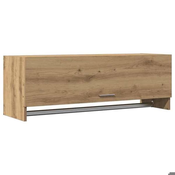 Maison Exclusive - Håndlavet egetræsgarderobe 100x32,5x35 cm ingeniørtræ