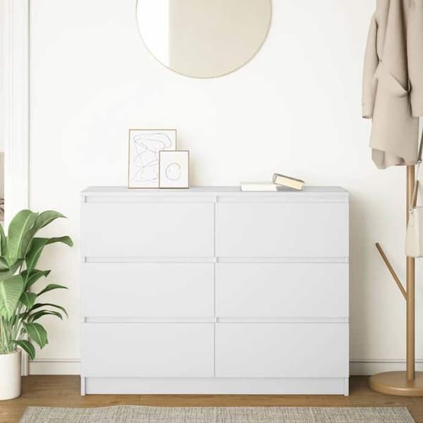 Maison Exclusive - Buffé vit 100x35x76 cm ingenjörsträ Vit