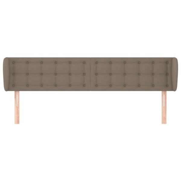 Sengegavl med ører Taupe 183x23x78/88 cm Stof78 [cm] Mol