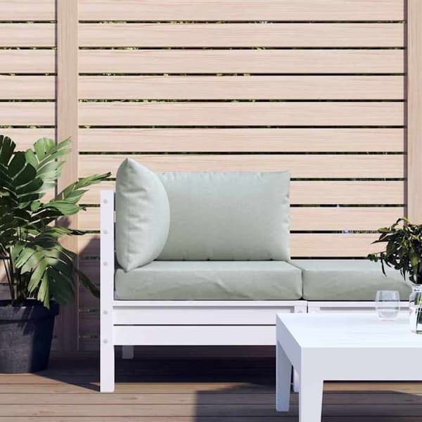 Maison Exclusive - Palettkuddar set om 3 ljusgrå blandat tyg