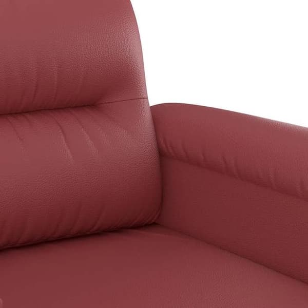 Maison Exclusive - Sæt af 2 sofaer og puder Rød bordeaux Kunstlæder